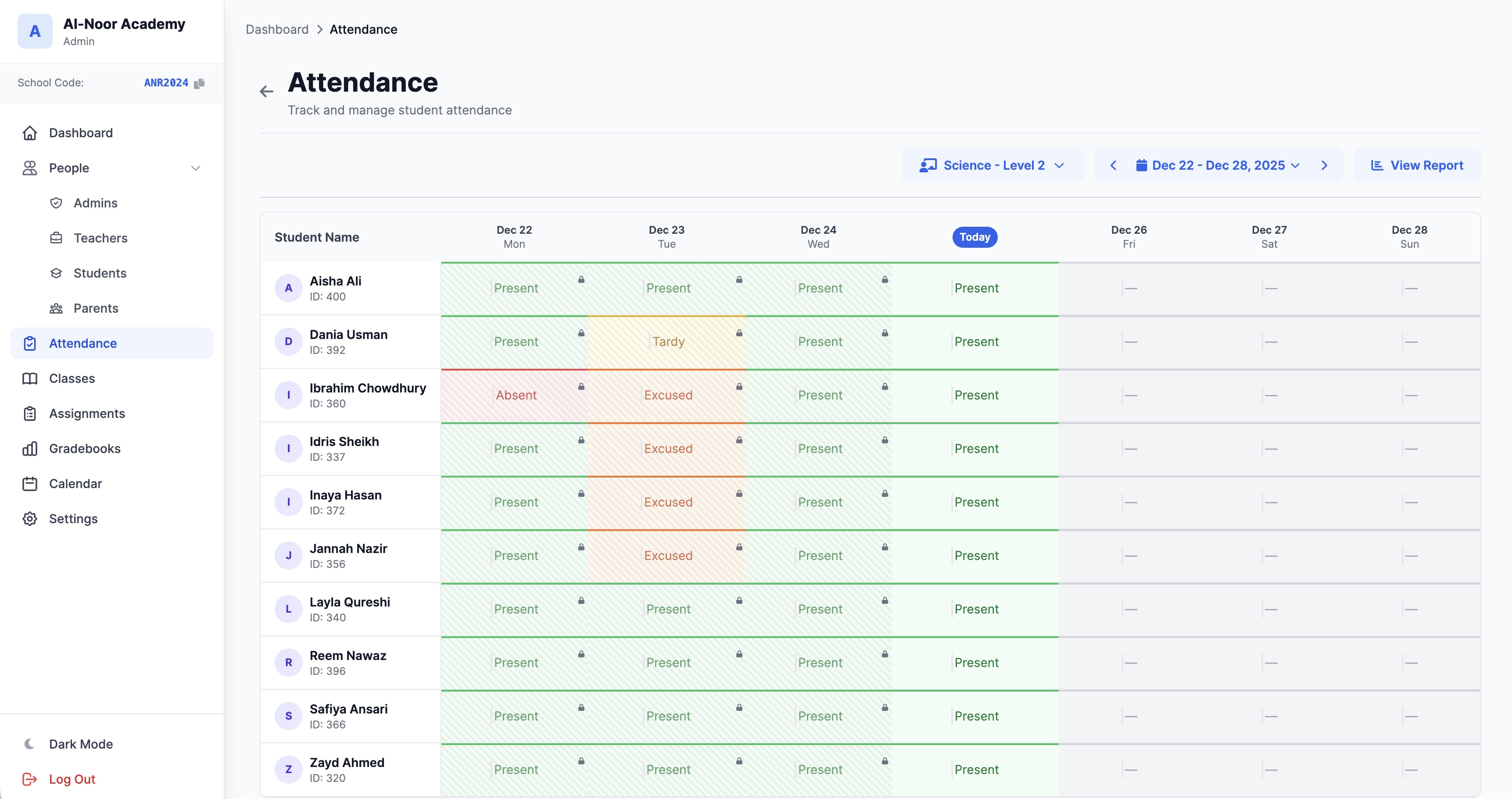 MarkTrack Attendance